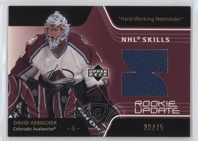2003-04 Upper Deck Rookie Update NHL Skills 20/75 David Aebischer #SK-DA 2a8