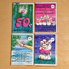 Diddl Set:  4x Klappkarten, unbenutzt, in Folie, NEU aber aus den 90igern