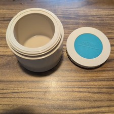 Thermos King-Seeley 8 Oz Insolated Jar Model #1155 Cream & Teal Made in USA