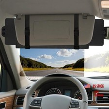 Sun Visor Extender for Car Polarized, UV400, PC Lens, 2 Side 1 Pack Black