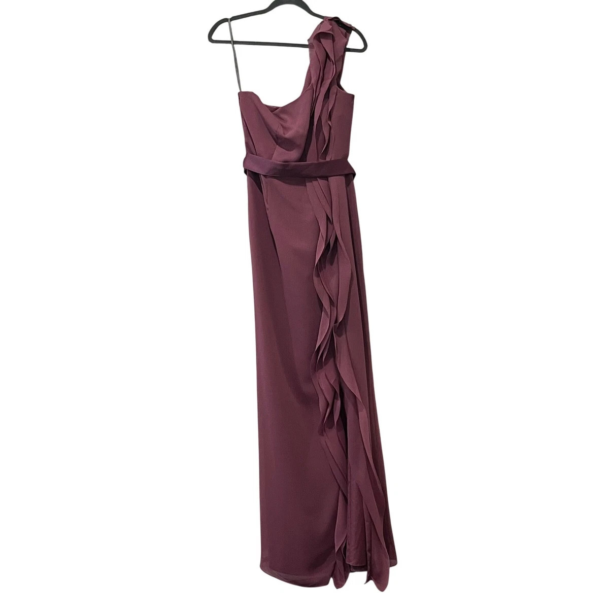 strapless open back dress Lou White One-Shoulder Asymmetric Maxi Dress – Club L London main image 0