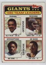 1981 Topps Team Leaders Billy Taylor Earnest Gray Mike Dennis Gary Jeter 17qs
