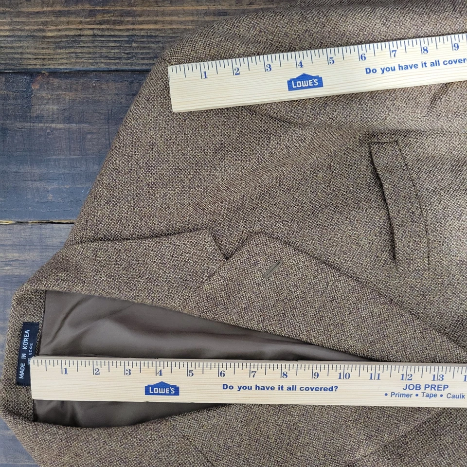 Alfani Мужская Sport пальто Blazer три кнопки коричневый Bozzalla Lesna шерсти коричневый 44R - Изображение 4 из 4