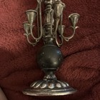 Vintage Candelabra Silver And Wood Gothic Style For Taper Candles — photo 3