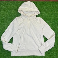 Athleta Running Jacket Women s XS Hooded Zip Up Cream Sporty Active