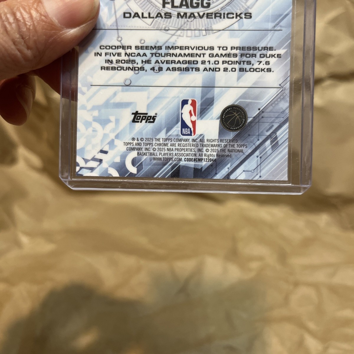 2025-26 Topps Chrome NBA Cooper Flagg “Go Time” Rookie Mavericks