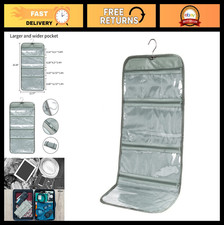 Foldable Clear Hanging Travel Toiletry Bag - Cosmetic Organizer  Storage Soluti