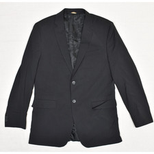 Banana Republic Men's Two Button Blazer Jacket Wool Black Size 42L Tailored Fit