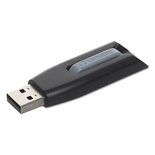 Verbatim 49168 256 GB Store 'n' Go V3 USB 3.0 Drive - Black/Gray New