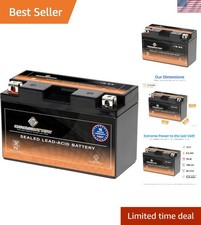 YT7B-BS 12V 110 CCA AGM   Maintenance-Free Battery for ATV, Motorcycle, Scoot...