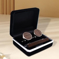 Cufflink und Krawattenclip -Set für Männer formell mit Geschenkbox für