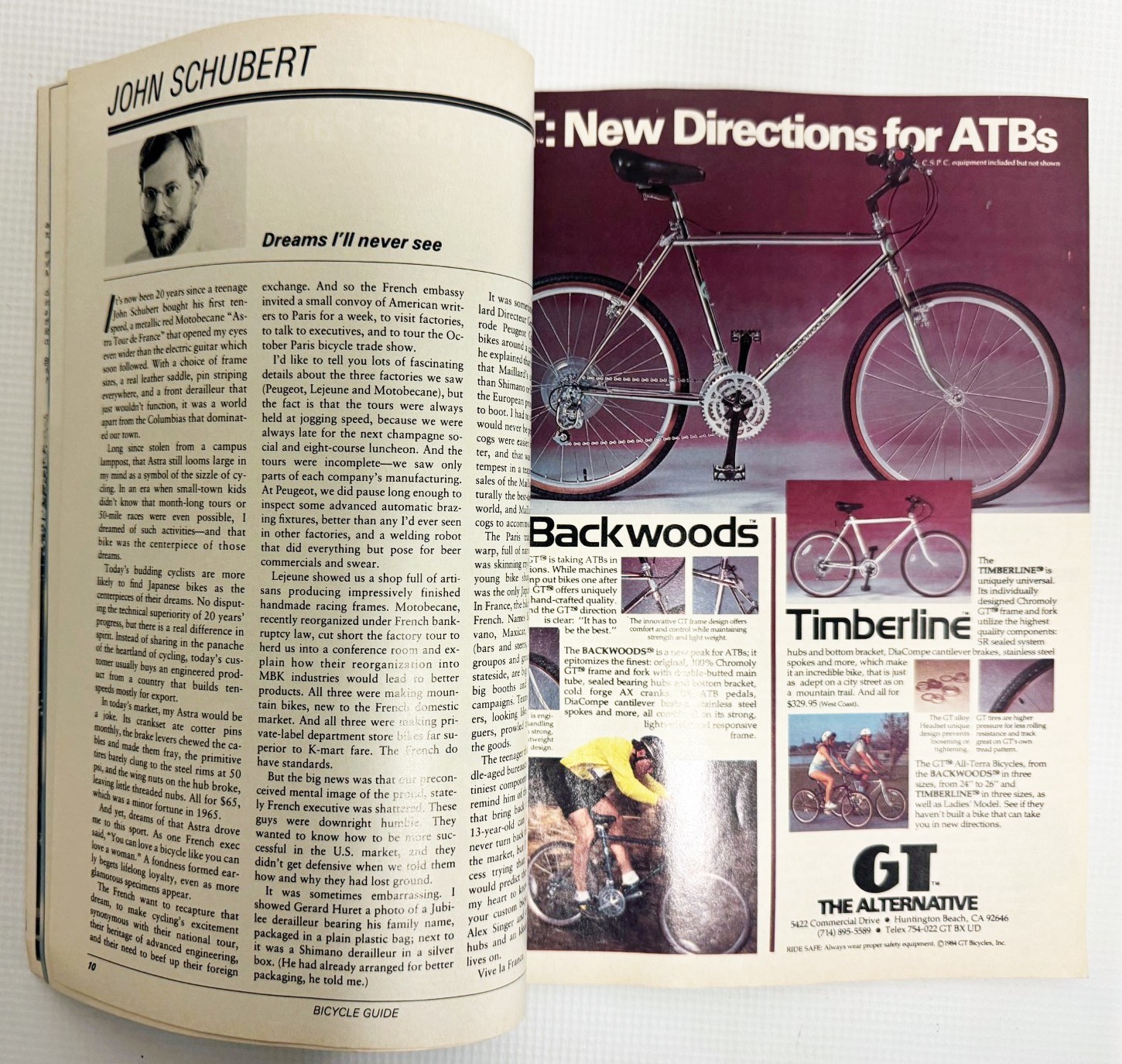 Vintage Bicycle Guide Magazine, February 1986