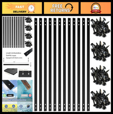 51 Pack Black Metal Deck Balusters 32.25in x 1in with Screws