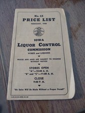 Collectable Iowa Liquor Control Commission Pr...