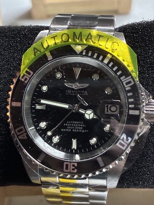 Invicta Pro Diver Coin-Edge Automatic Men's 40mm Watch - Black Dial/Bezel, Steel