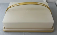 Vintage Rectangle Tupperware Cake Carrier With Handle  622-7, 623-5, 624-4