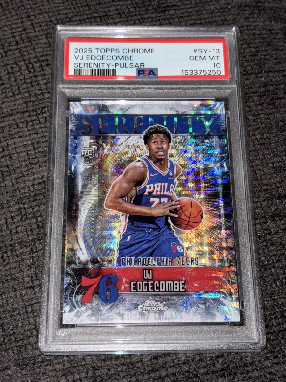 2025-26 Topps Chrome - VJ Edgecombe Serenity Pulsar #SY-13 PSA 10