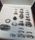 Vintage Estate Jewelry Costume Rings Lot Of 25