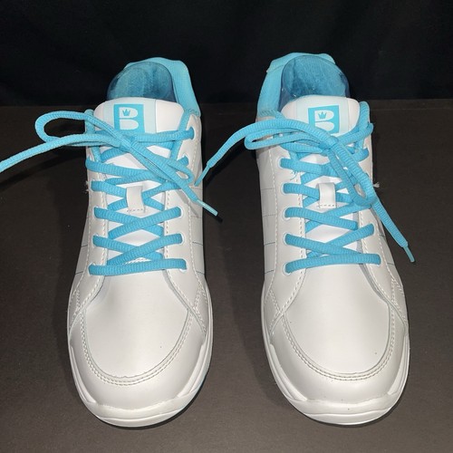 Braunschweig KF SATIN Damen Bowling Turnschuhe weiß blau Größe 11 - Bild 6 von 12