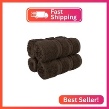 American Soft Linen Luxury Washcloths for Bathroom, 600 GSM 100% Cotton 4 Piece 