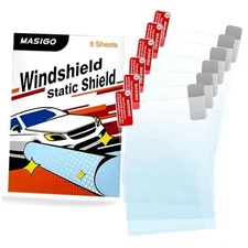 Windshield Sticker Applicator – 6 Pack, 4 x 6 Inch Heat-Resistant PET Film 