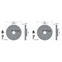 2X Textar PRO Bremsscheiben 328Mm InnenbelÜFtet Vorne Passend FüR Mazda CX-60 |