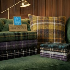 Tartan Upholstery Fabric for Cushions, Curtains, Headboards - Premium Fabric