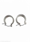 vintage-style earrings feature a two-tone design with sterling silver bands and — photo 3