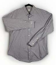 Peter Millar Crown Crafted Flex Finish Mens XL Blue White Plaid Casual Shirt 194