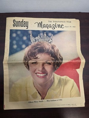 Vtg 1965 Indianapolis Star Sunday Magazine Eileen Mary Smith Miss Indiana Cover