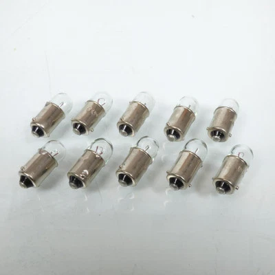 Boite 10 ampoule feu de position Vicma auto pour moto 6V 4W culot type BA9s Neuf
