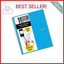 Five Star Spiral Notebook  Study App, 1 Subject, Graph Ruled Paper, Fights Ink