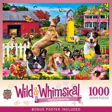 MasterPieces - Wild Whimsical - Dog Gone Good Day 1000 Piece Jigsaw Puzzle