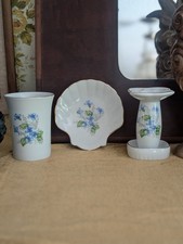 Vintage Floral 3 Piece Bathroom Vanity Set 1987