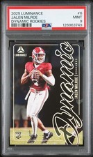 2025 PANINI LUMINANCE DYNAMIC ROOKIES #6 JALEN MILROE PSA 9