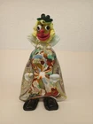Unique Vintage Venetian Glass Handmade Murano Italy Clown Figurine 9"