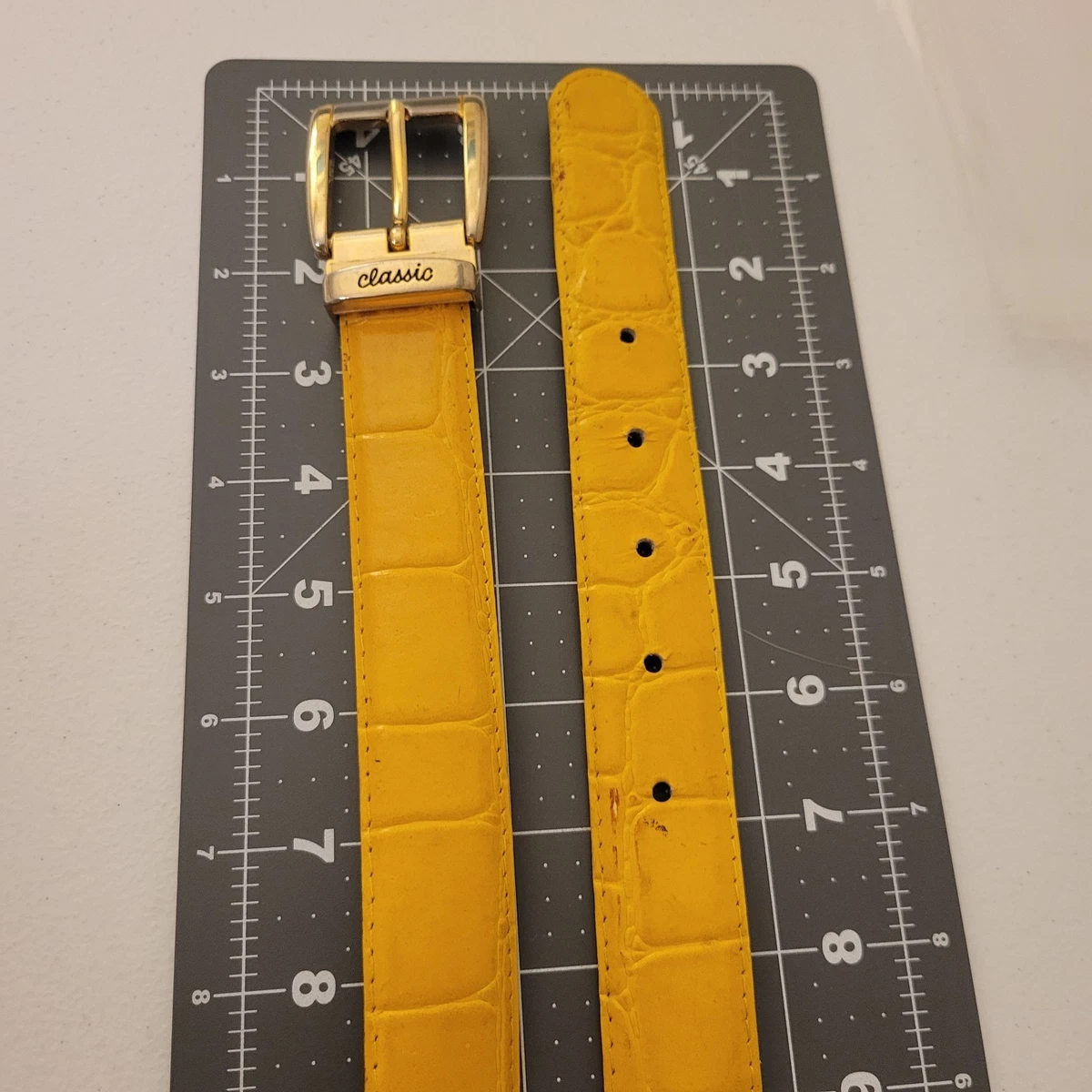 Yellow Textured Belts for Women for sale | eBay display picture 2