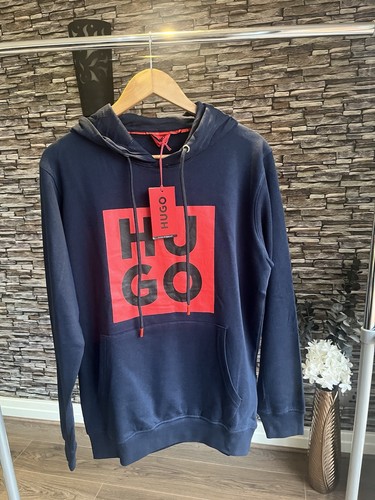 Hugo Boss Sudadera con Capucha y Joggers Chándal Completo Azul Marino Talla Pequeña - Imagen 3 de 13
