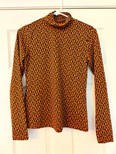 Maeve Womens XS Mock Neck Long Sleeve Geometr...