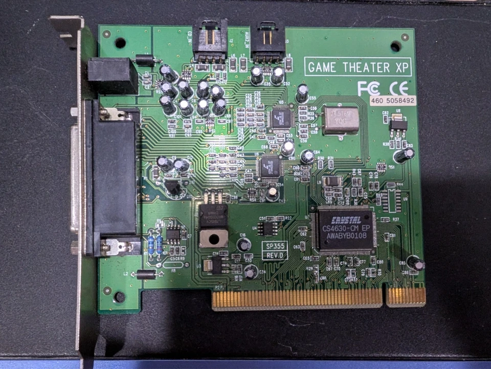 Hercules Game Theater XP Sound Card, cable. & Rack Crystal CS4630 Tested - Image 2 of 4