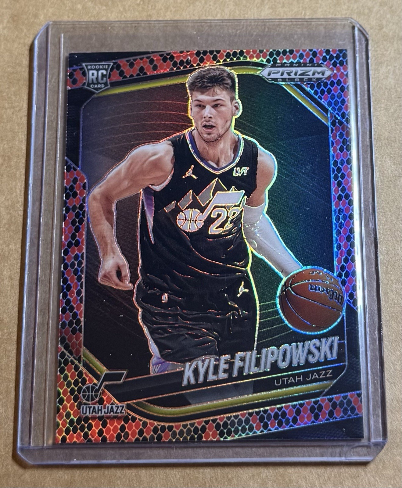 Kyle Filipowski 2024-25 Panini Prizm Black Snakeskin Prizm Utah Jazz RC #125 SSP