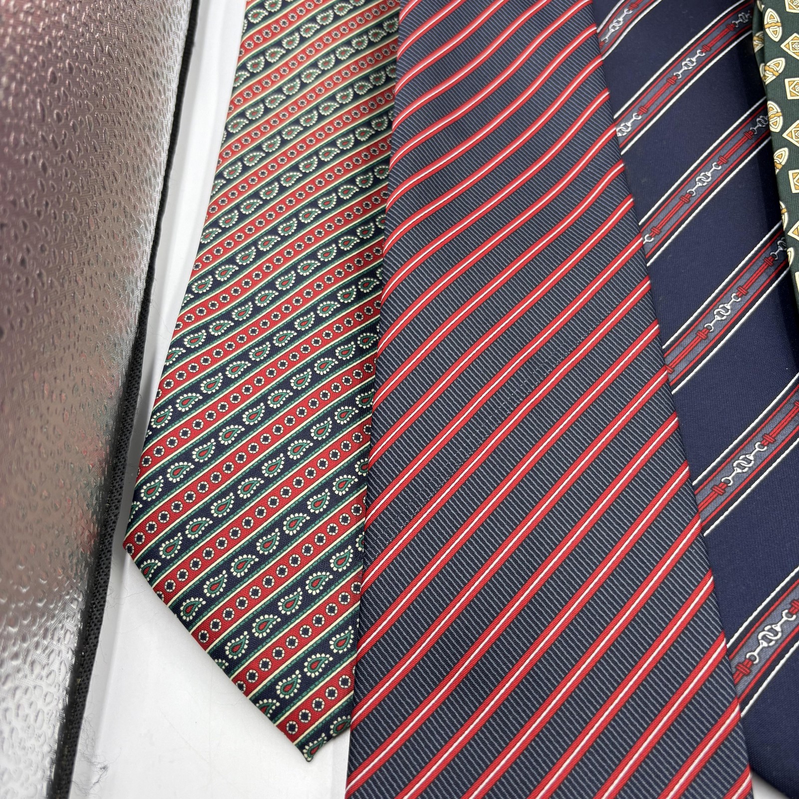 Rene Chagal Ties Lot Mens One Size Multicolor Silk Geometric Classic Neckties image 10