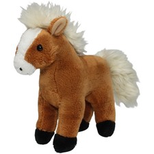 Süßes braunes Pferd, stehend Kuscheltier 25cm Gebraucht