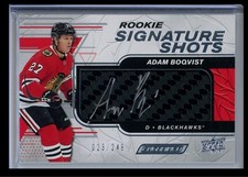 2023-24 Upper Deck Engrained Rookie Signature Shots Adam Boqvist Rookie Auto