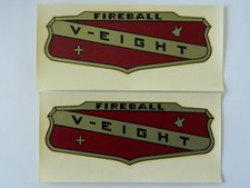 Pair 2 Of 1953-1955 Buick Fireball V-8 Valve Cover Nos Water Transfer Decals