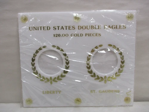 Capital Coin Holder #427 Double Eagles $20 Gold Pieces Liberty St Gaudens White
