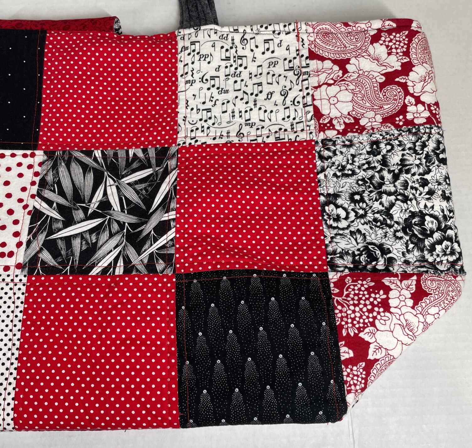 Extra Large Tote Bag Handmade Patchwork Quilted R… - image 8