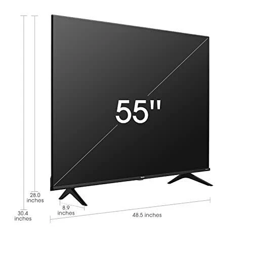 Hisense A6 Series 55-Inch 4K UHD Smart Google TV with Voice Remote Dolby Vision - Image 3 of 4