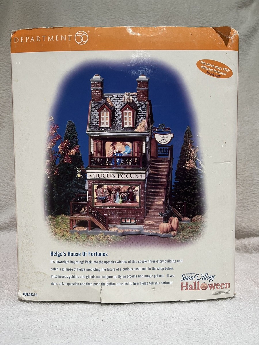 Department 56 Village Halloween HELGA's HOUSE OF FORTUNES Lights