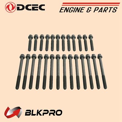 OEM DCEC Cylinder Head Bolts Cummins SCREW Set For 6C 8.3C ISC 3917729 3917728